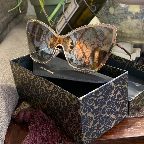 Dolce & Gabbana Accessories - Authentic DOLCE & GABBANA CAT EYE metal floral logo print sunglasses